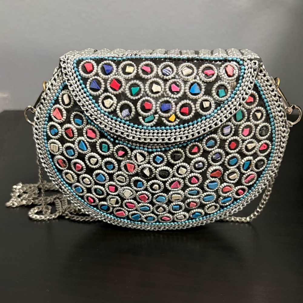NEW Ramla Hand-crafted Mosaic Clutch/Crossbody Bag.